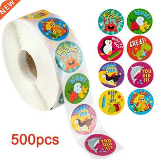 Students 500pcs Reward Stickers Encouragement Sticker Roll f