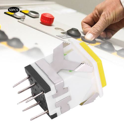 50pcs 6 Pins Reset Push Button Switch Precision Stable Reset