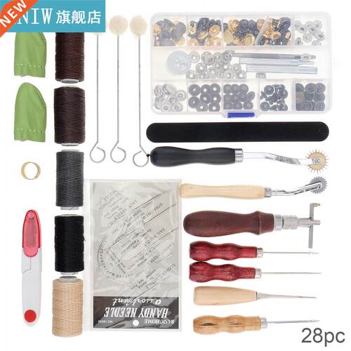 28pcs/lot DIY Leather Craft Handmade Sewing Stitching Punch