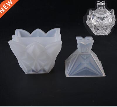 New Cristl Box Trnsprent Silicone Mold Resin Decortive C