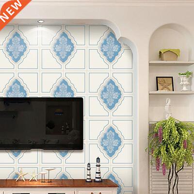 Modern minimalist dormitory non-woven wallpaper bedroom warm