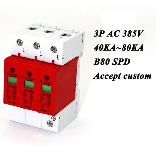 B80-3P 40KA~80KA ~385V AC 2P+N SPD House Surge Protector Pro