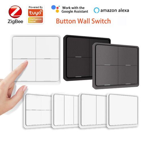 Tuya ZigBee 3.0 Wall Scene Switch 1-4 Channel Scene Button