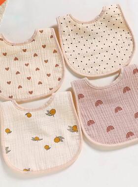 Cotton Gause Baby Bibs Solid Color Infant Bib Newborn Burp C