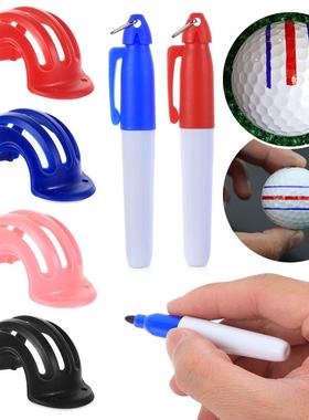 1 Set Golf Bll Triple Trck 3 Line Mrker Chrome Stencil +2