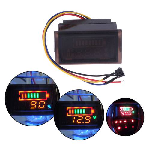 DC6-120V Multi-function Waterproof Red LED AC Digital Voltme