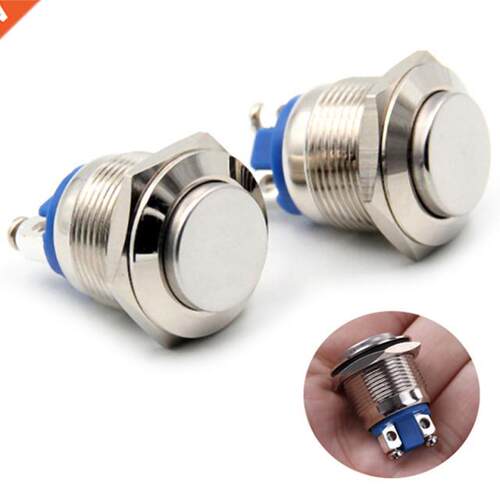 1Pc 19mm Waterproof Momentary Metal Push Button Switch High