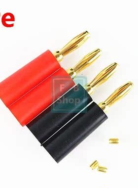 Free Shipping 10pcs/lot 4mm Banana Plug Gold Plated Connecto