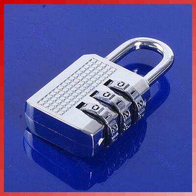 3 Digit Resettable Combination Luggage Suitcase Lock Padlock