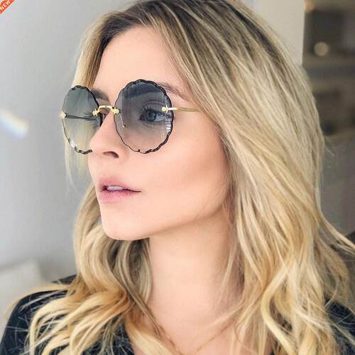 Luxury Round Sunglasses Women Vintage Brand Designer Rimles