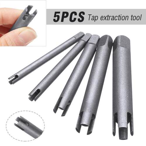 5pcs HSS 6542 Broken Tap Extractor Broken Tap Remover Remov