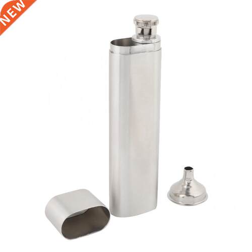 Two Tubes Stainless Steel Hip Flask and Cigar Holder Humidor