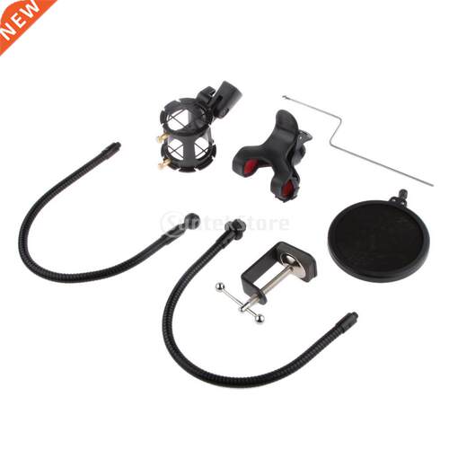 Desktop Table Microphone Shock Mount with Cellphone Clamp Se