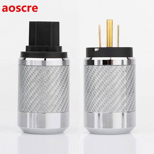 Preffair WCF2-G Hi-End Carbon Fiber Gold Plated US Power Ca