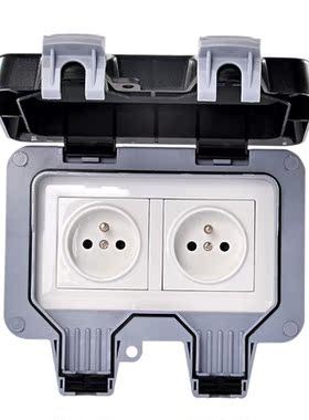 External Outdoor IP66 2 Slot Wall Socket Dustproof Surface-M