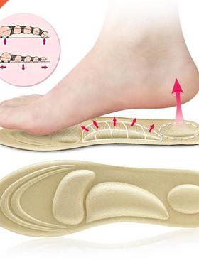 4D Memory Foam Orthopedic Insoles For Shoes Women Men Flat F