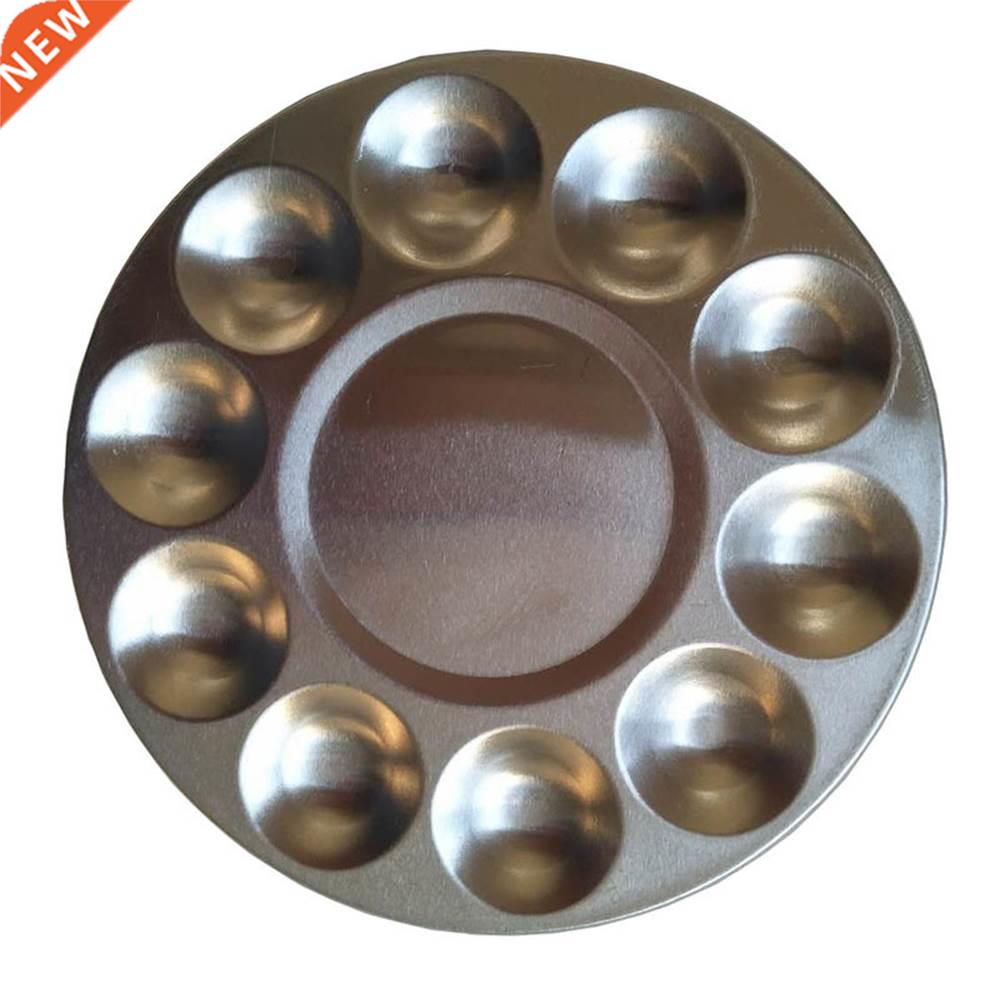 10-Hole Aluminum Circular Palette Art Paint Drawing Tray Col