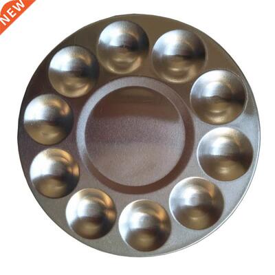 10-Hole Aluminum Circular Palette Art Paint Drawing Tray Col