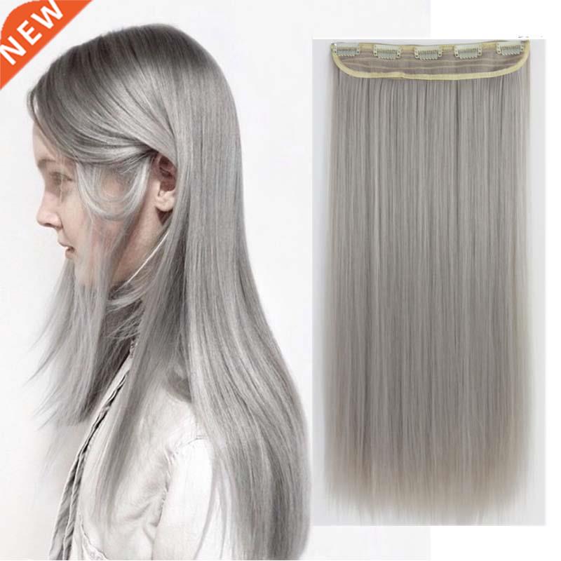 Clip in One Piece Synthetic Hair Extension Long Straight Syn