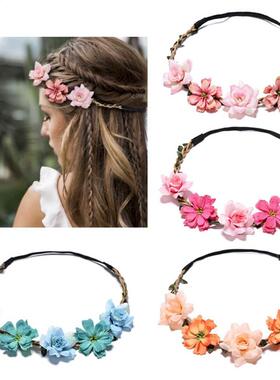 1pcs Women Charm Flower Tiara Wedding Floral Headband Hair A