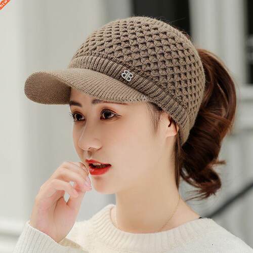 Baseball Caps Women Hats Thick Warm Twist Knit Hats Female F