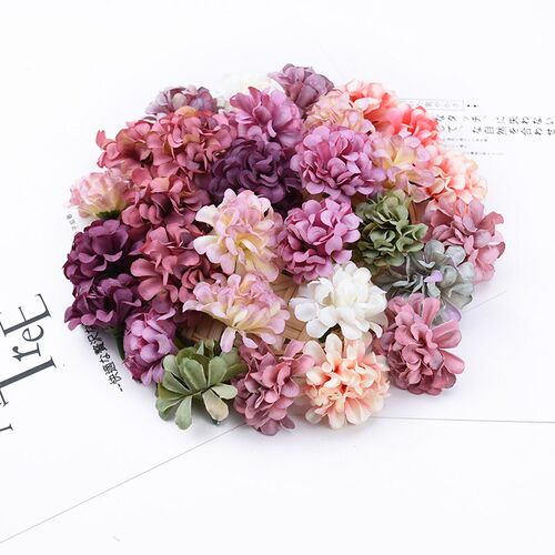 20 Pieces Fake Carnation Wedding Flower Head Christmas Scrap