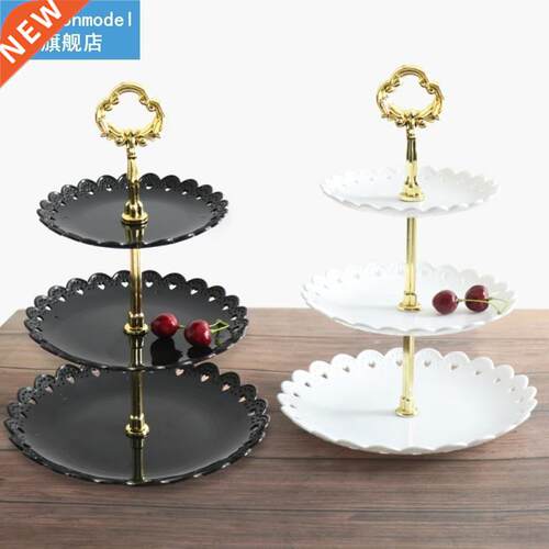 Creative 3 Tier Fruit Plate Candy Snacks Nuts Seeds Dry Frui