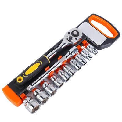 12 Pieces 3/8 inch Ratchet Socket Wrench Set Hexagon Socket