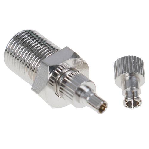 Nickel Plated 26mm F Female To TS9 & CRC9 Male Plug Coax
