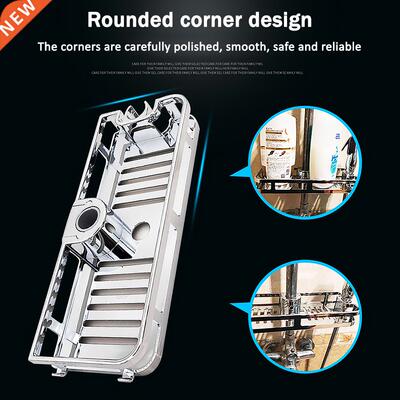 Shower Shelf Rectangle Detachable Lifting Storage Tray Rack