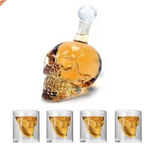 KHGDNOR Skull Glass Shot Whisky Wine Crystal Bottle Cups 25m