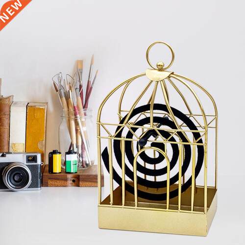 Birdcage Shaped Mosquito Repellent Incense Hder Tray Firep