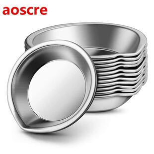 24Pcs Makeup Palette Stainless Steel Small Round Paint Tray