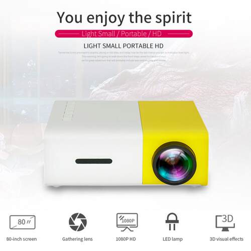 YG00 LCD Mini Projector 1080P Full HD Pocket Projector HDMI