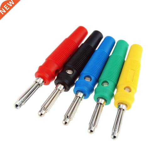 5PCS Long Head 4MM Banana Plug Audio Speaker Connectors Ampl