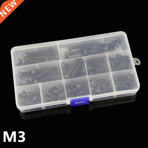 240pcs M3 Alloy Steel 10.9 Level lack Hexagon Socket utton