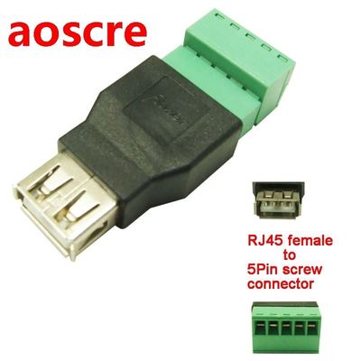 10Pcs USB female to screw terminal block USB female connecto