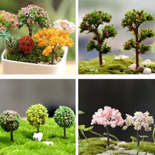 9Styles Mini Tree Fairy Garden Decorations Miniatures Landsc