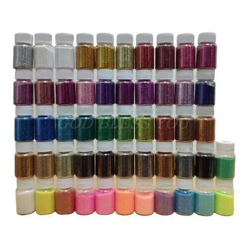 52 Pcs 52 Color Shiny Sequins Glitter DIY Epoxy Resin Fillin