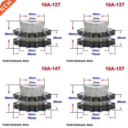 1Pcs 10A 12 Teeth To 20 Teeth Double Row Sprocket Wheel Chai