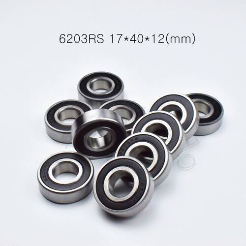 10pcs 6203RS 17*40*12(mm) free shipping chrome steel rubber
