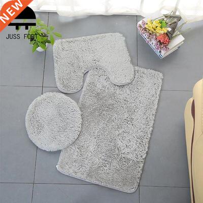 3Pcs set Bathroom Mat Set Tolet Rug Contour Mat Tolet Cov