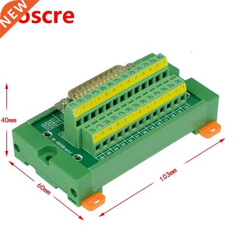 DB25 Mini D-Sub DIN Rail Mount Interface Module , DB25 Male