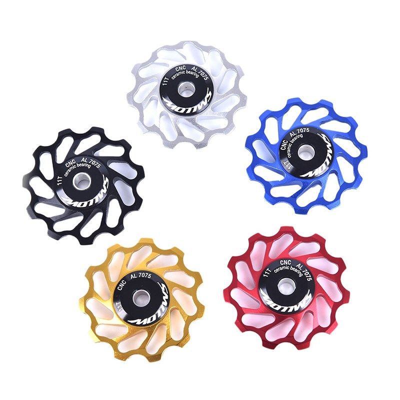 1pcs mtb road bike ceramic pulley 7075 aluminum alloy rear d