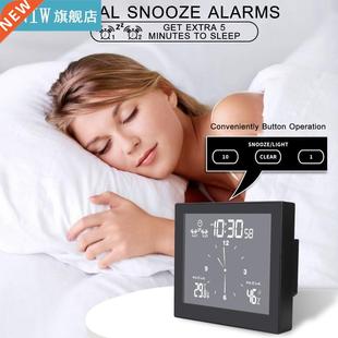Thermohygrometer Clock Digital Alarm Clock Indoor Thermomete
