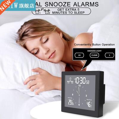 Thermohygrometer Clock Digital Alarm Clock Indoor Thermomete
