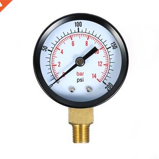 0~200psi Pressure Gauge Meter Manometer Dual Scale Mechanica