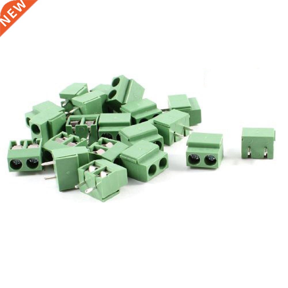 20pcs 2 Pole 5mm Ptch PCB Mount Screw Termnal Block 8A 25