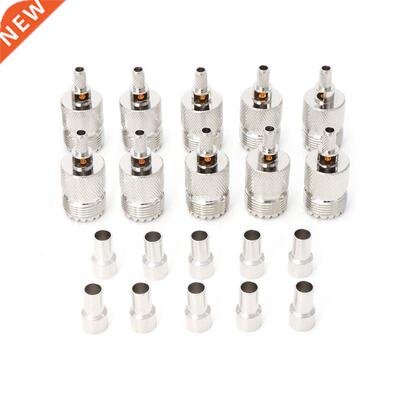 10 Sets UHF Female Jack SO239 Crimp RF Connector Coaxial Ada