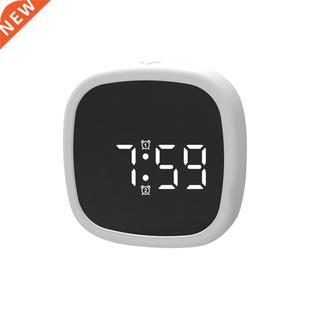 Trendy LED Mute Alarm Clock Office Bedside Shockproof Silico